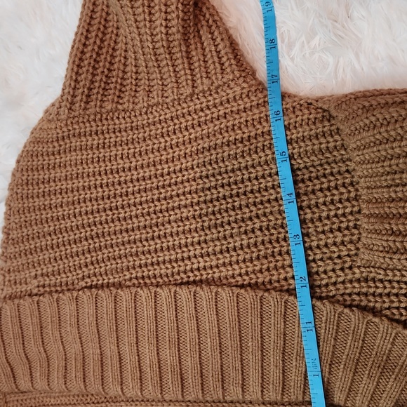 Anthropologie  oversized  chunky knit brown button close cardigan - Picture 5 of 11